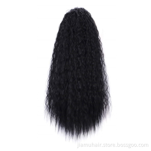 Long Puff Afro Drawstring Ponytail Synthetic Kinky Curly Ponytail Black Hair Extension Clip in Hairpiece Pony Tails